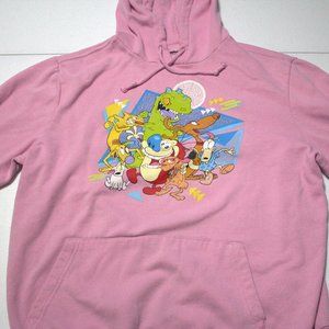 nickelodeon pink hoodie 90s throwback